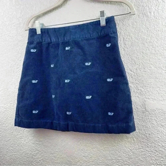 Vineyard Vines Corduroy Blue Whale Mini Skirt - Size 00 - Picture 3 of 6